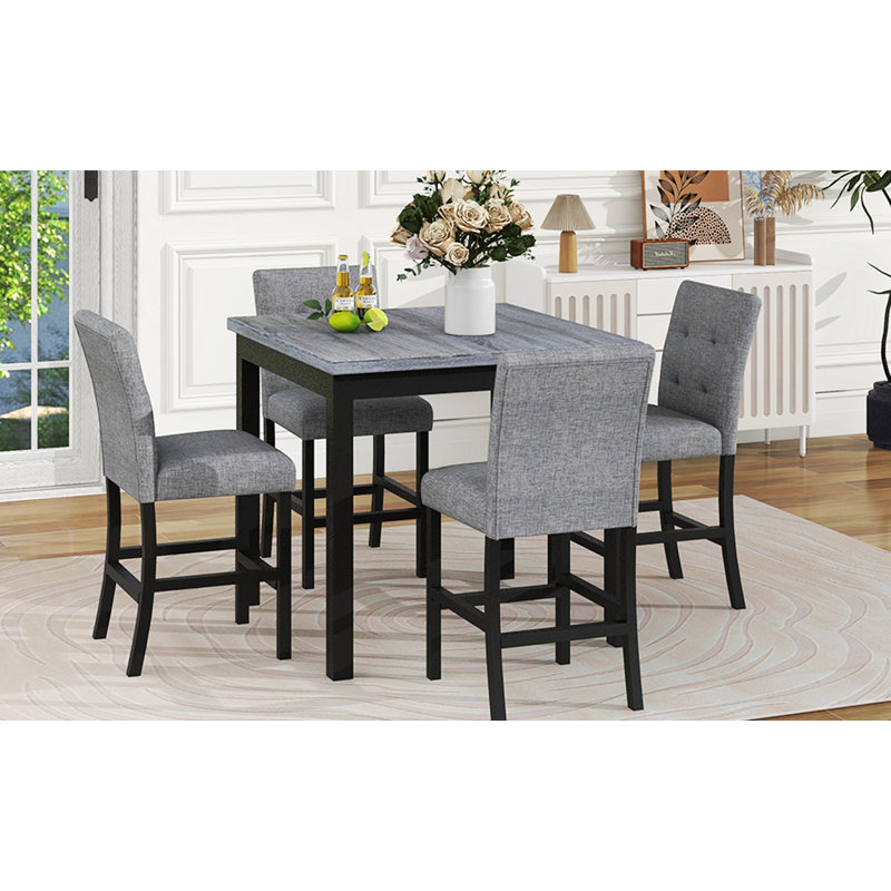 Builddecor Rectangular 35.28'' L x 35.28'' W Dining Set, Dining Table Set,  Dining Room Table And Chairs | Wayfair